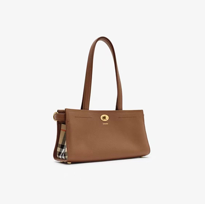 burberry cotswolds east west check tote bag